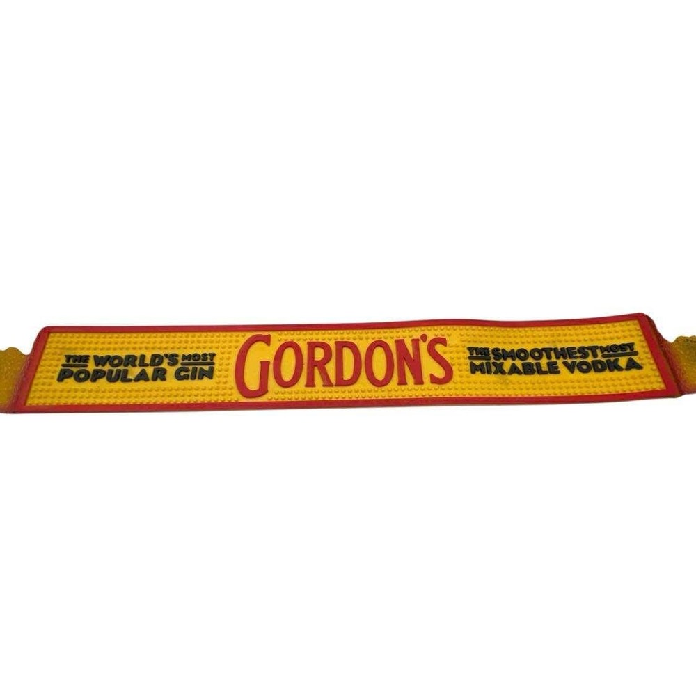 Gordons Gin Vodka Bar Spill Mat Rubber Rail Runner Barware Pub Home Bar Set of 2